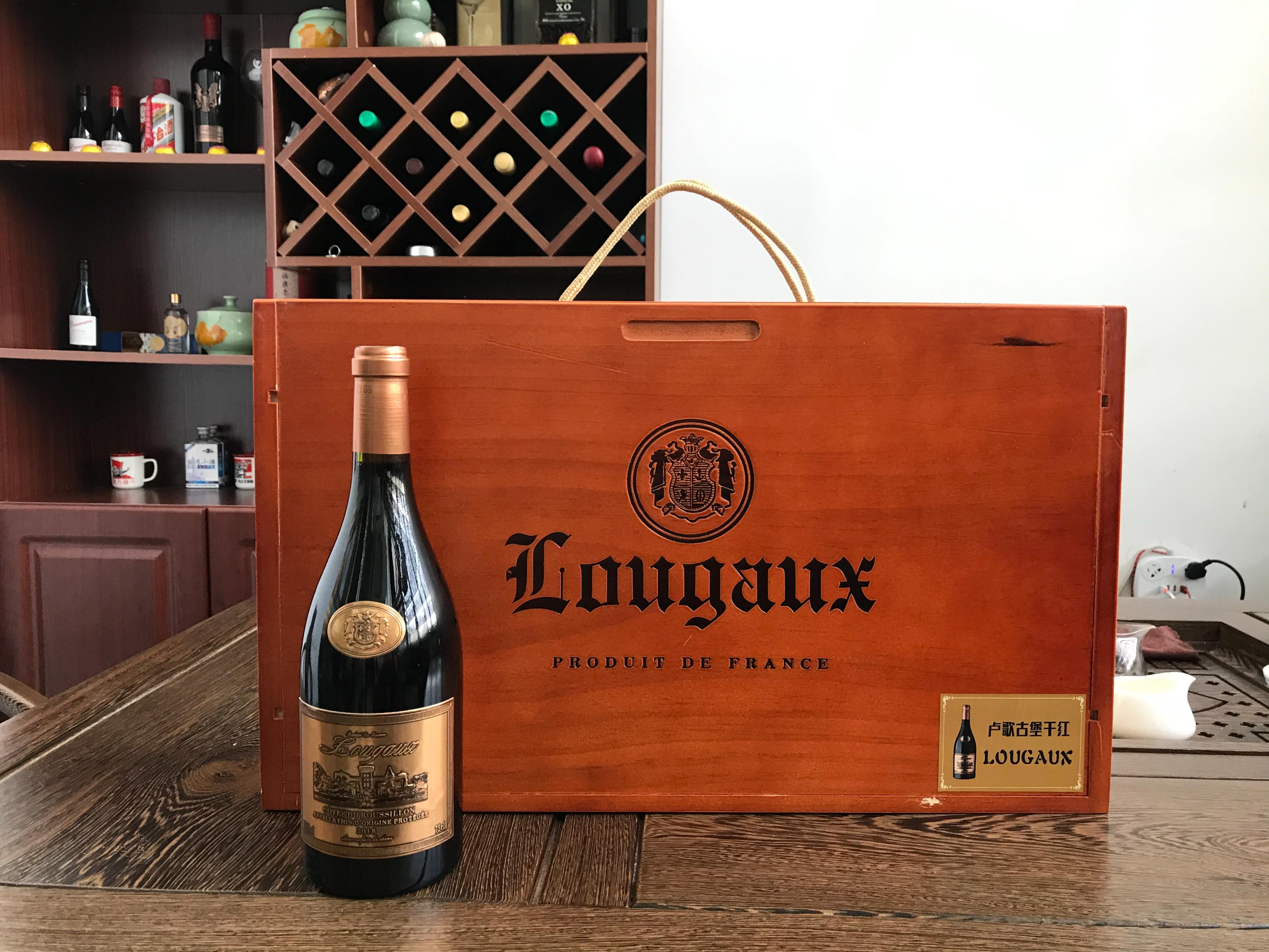 15度法国卢歌古堡干红葡萄酒750ml*6瓶/箱